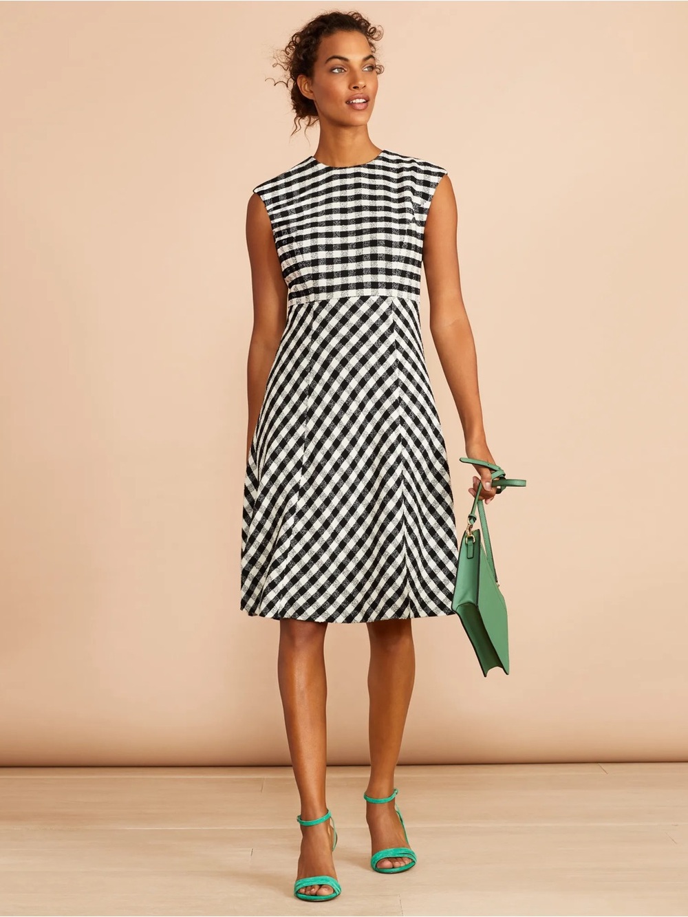 Brooks Brothers Women’s Gingham Boucle Dress Size 6